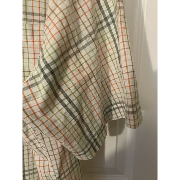 Woolrich Men’s Sz XL CREAM GREEN BROWN Gray Red SQUARES Stripes Shirt‎ plaid - Picture 6 of 7